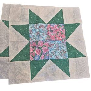 Quilt Start, Ivory/Cream/Pink Cotton Floral